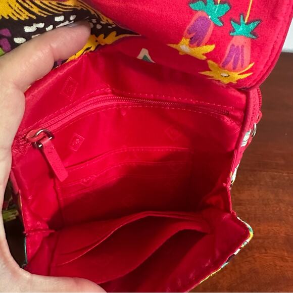 Vera Bradley Rumba Mini Hipster Crossbody Shoulder Bag Red Floral handbag purse - Picture 9 of 11